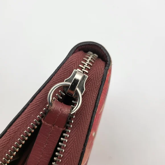 GUCCI GG Supreme Blooms Round Zip Long Wallet Floral Print Pink Canvas Leather.. - Picture 14 of 14